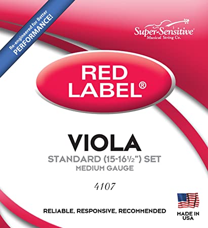 D'Addario Super-Sensitive Viola Teli Set Red Label