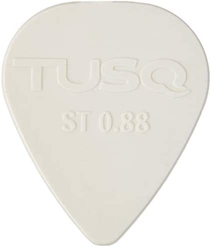 TUSQ Pick 0.88mm White 6 Pack Bright Tone Pena